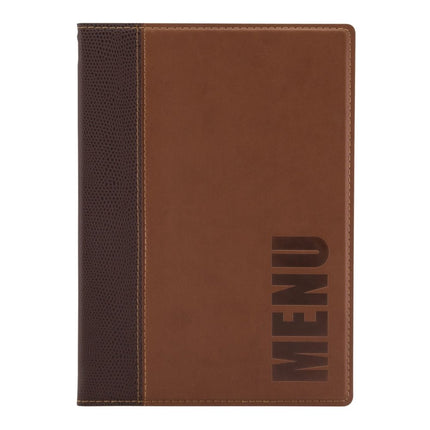 Leather style menu holder A5 pack of 10 - hospitality