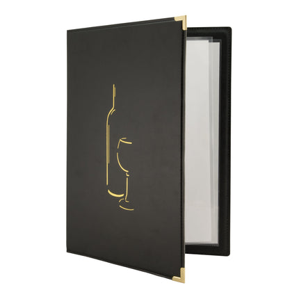 Leather style A4 menu pack of 10 Custom Wood Designs __label: Multibuy leathermenucustomwooddesigns_8e4daa00-61c2-47c1-bfff-3a0b90f15d12