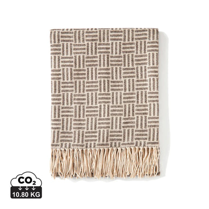 Leno Collection Jacquard Throw Exquisite Acrylic Craftsmanship With Subtle Geometric Pattern - hospitality