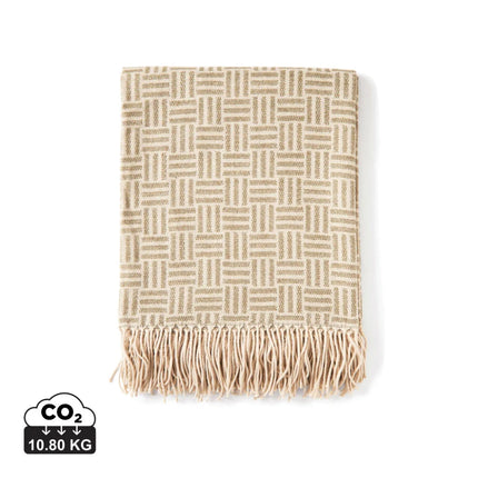 Leno Collection Jacquard Throw Exquisite Acrylic Craftsmanship With Subtle Geometric Pattern - hospitality