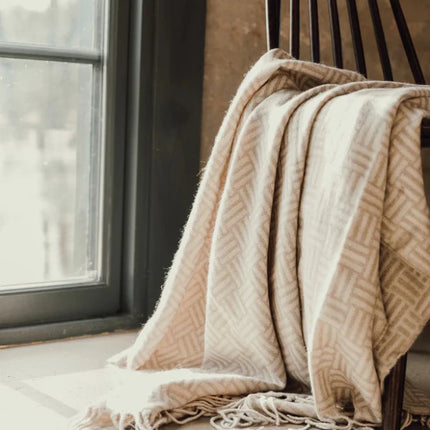 Leno Collection Jacquard Throw Exquisite Acrylic Craftsmanship With Subtle Geometric Pattern - hospitality