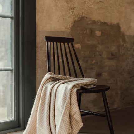Leno Collection Jacquard Throw Exquisite Acrylic Craftsmanship With Subtle Geometric Pattern - hospitality