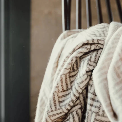 Leno Collection Jacquard Throw Exquisite Acrylic Craftsmanship With Subtle Geometric Pattern - hospitality
