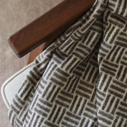 Leno Collection Jacquard Throw Exquisite Acrylic Craftsmanship With Subtle Geometric Pattern - hospitality