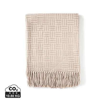 Leno Collection Jacquard Throw Exquisite Acrylic Craftsmanship With Subtle Geometric Pattern - hospitality