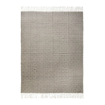 Leno Collection Jacquard Throw Exquisite Acrylic Craftsmanship With Subtle Geometric Pattern - hospitality