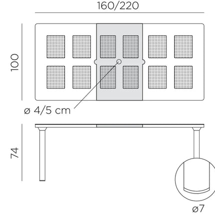 Libeccio Extensible Table - hospitality