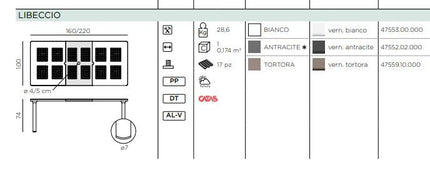 Libeccio Extensible Table - hospitality