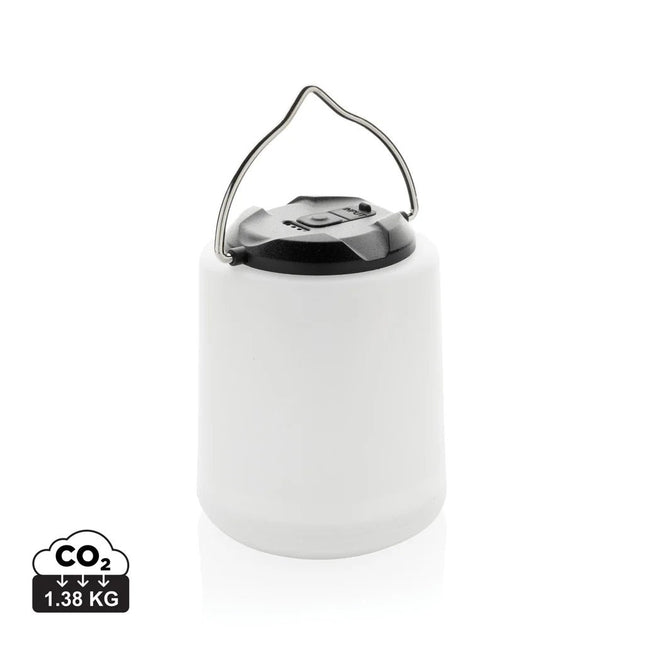 Limio RCS recycled plastic portable re-chargeable table lamp - hospitality