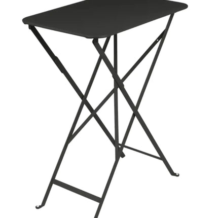 Fermob Bistro folding table in Acapulco Blue teal with steel top