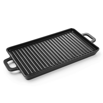 Little Chef melamine mini rectangular griddle pan, 320x162x(H)20mm - hospitality