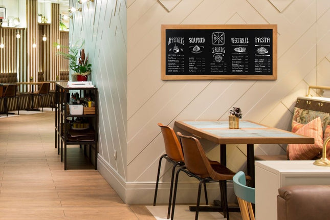 Long chalkboard 120x56x2.5cm - hospitality