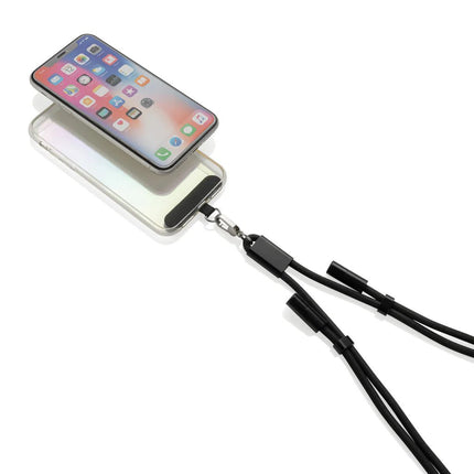 LoopAmp RCS RPET adjustable phone cord with 60W cable - hospitality