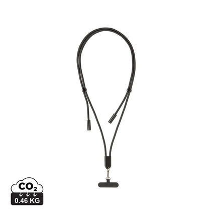 LoopAmp RCS RPET adjustable phone cord with 60W cable - hospitality