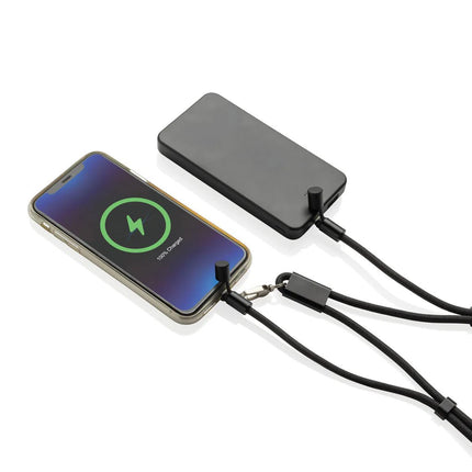 LoopAmp RCS RPET adjustable phone cord with 60W cable - hospitality