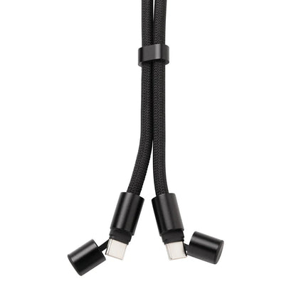 LoopAmp RCS RPET adjustable phone cord with 60W cable - hospitality