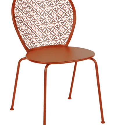 Antracite Fermob Lorette outdoor metal chair with colorful design