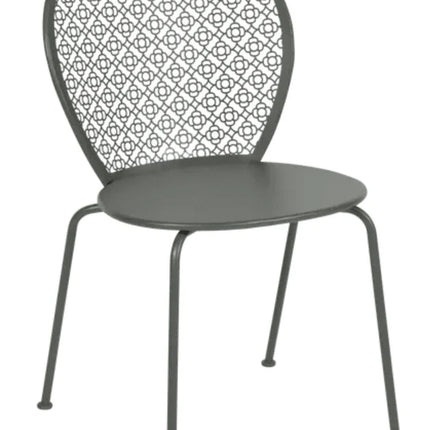 Colorful Fermob Lorette outdoor metal chair in gingerbread finish
