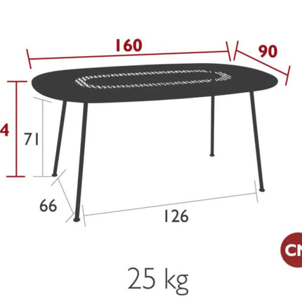 LORETTE Oval Table 160 x 90 cm - hospitality