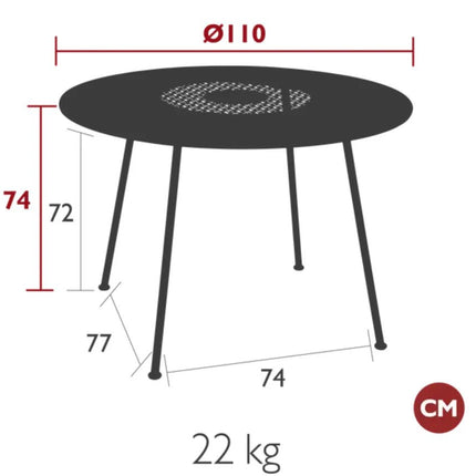 LORETTE Round Garden Table Ø110 CM - hospitality