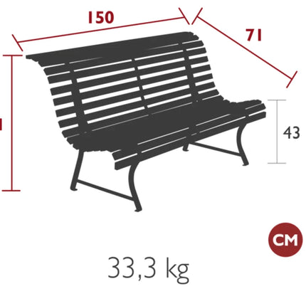 Louisiane 150cm Outdoor Bench - Custom Wood DesignsLouisiane 150cm outdoor folding bench by Fermob with cedar wood and steel frame
