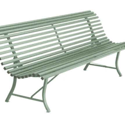  4-seater garden metal outdoor furniture for seating.Folding Bench Fermob5018.0Clay Grey