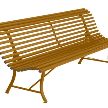  4-seater garden seating for outdoor furniture.Folding Bench Fermob5015.0Frosted Lemon