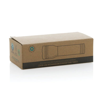 Lucid 1W RCS certified recycled plastic & bamboo torch - hospitality