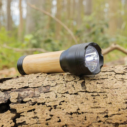 Lucid 1W RCS certified recycled plastic & bamboo torch - hospitality