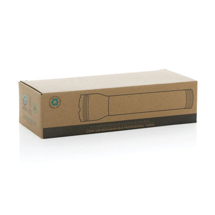 Lucid 5W RCS certified recycled plastic & bamboo torch - hospitality