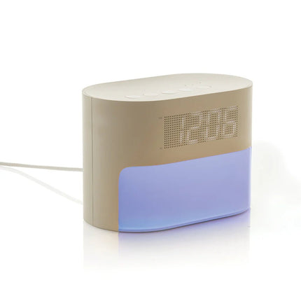 Luma Rise RCS recycled plastic white noise alarm clock - hospitality