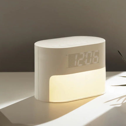 Luma Rise RCS recycled plastic white noise alarm clock - hospitality