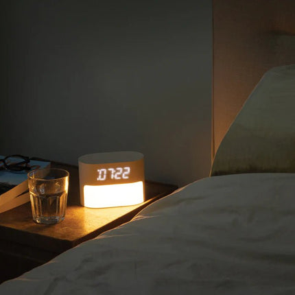 Luma Rise RCS recycled plastic white noise alarm clock - hospitality