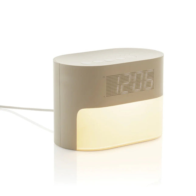 Luma Rise RCS recycled plastic white noise alarm clock - hospitality