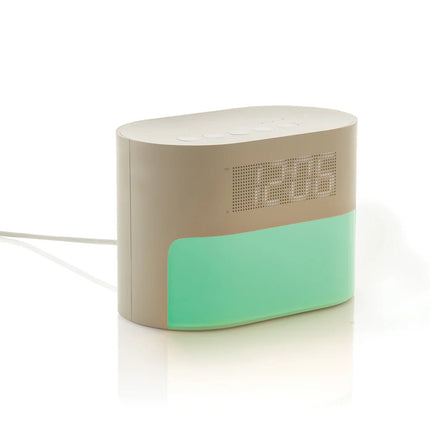 Luma Rise RCS recycled plastic white noise alarm clock - hospitality