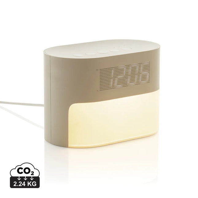 Luma Rise RCS recycled plastic white noise alarm clock - hospitality
