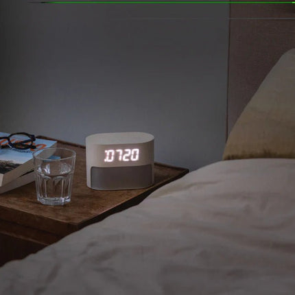 Luma Rise RCS recycled plastic white noise alarm clock - hospitality
