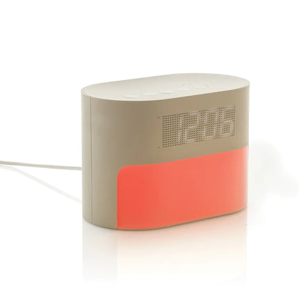 Luma Rise RCS recycled plastic white noise alarm clock - hospitality