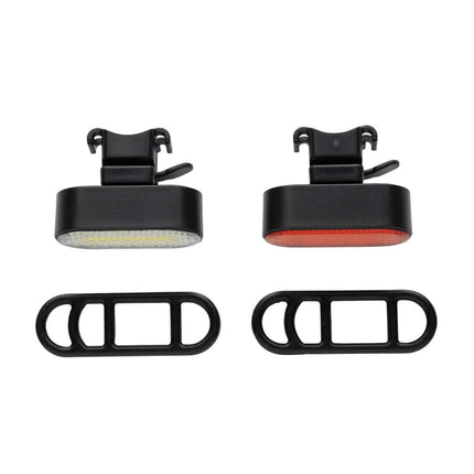 Lumino RCS recycled plastic USB re-chargeable bike light set - hospitality