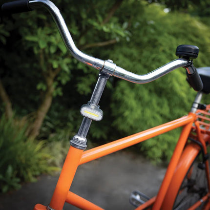 Lumino RCS recycled plastic USB re-chargeable bike light set - hospitality