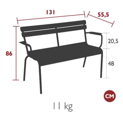 Luxembourg 2-Seater Garden Bench - hospitality