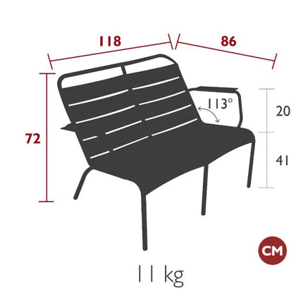 Luxembourg Duo Low Armchair - hospitality