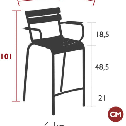 Luxembourg High Armchair - hospitality
