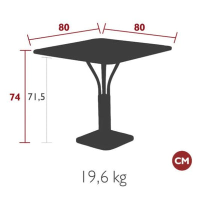 Luxembourg Pedestal Table 80x80 cm - hospitality