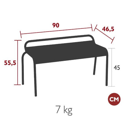 Luxembourg Stackable Bench 90 cm - hospitality