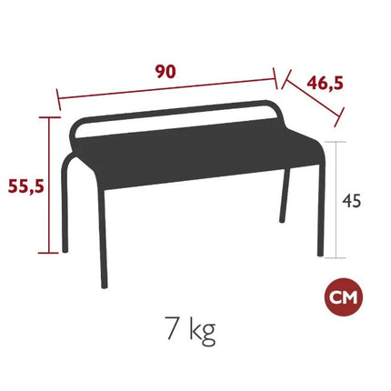 Luxembourg Stackable Bench 90 cm - hospitality