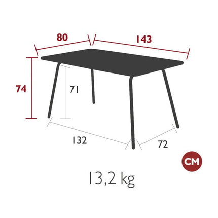Luxembourg Table 143x80 cm - hospitality