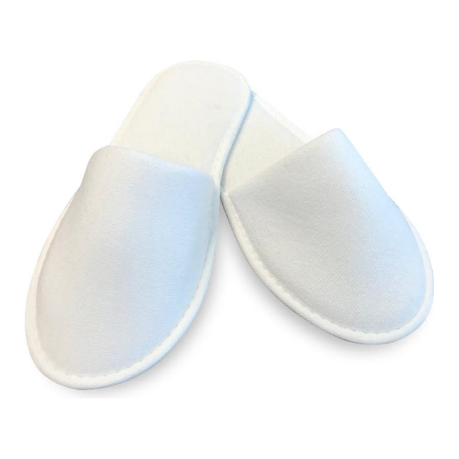 Luxury Double-Layer Micro Polyester Hotel Slippers – Closed toe