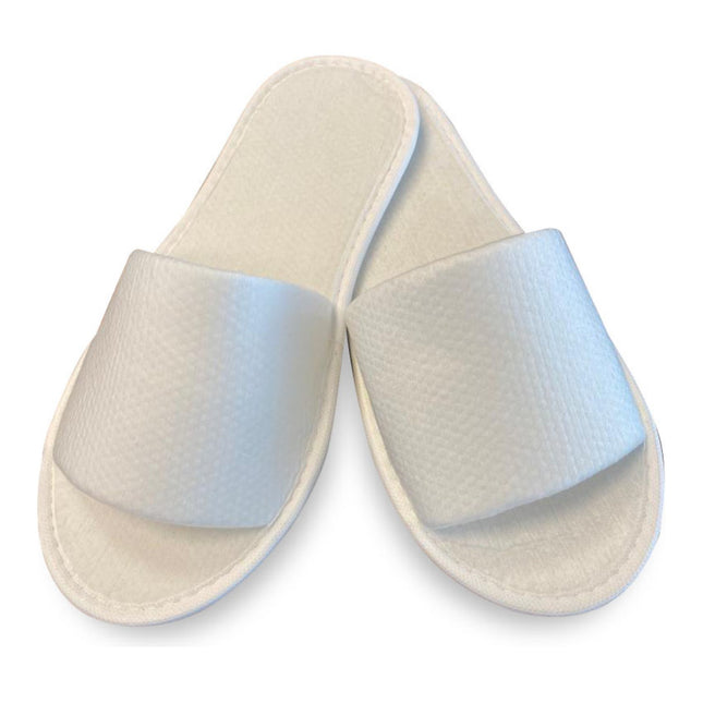 Luxury Double-Layer Waffle Hotel Slippers – Open toe