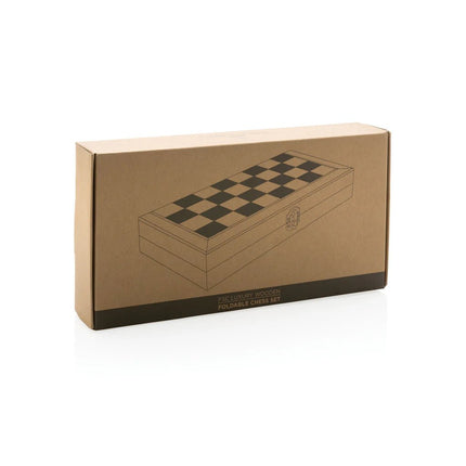 Luxury wooden foldable chess set - hospitality